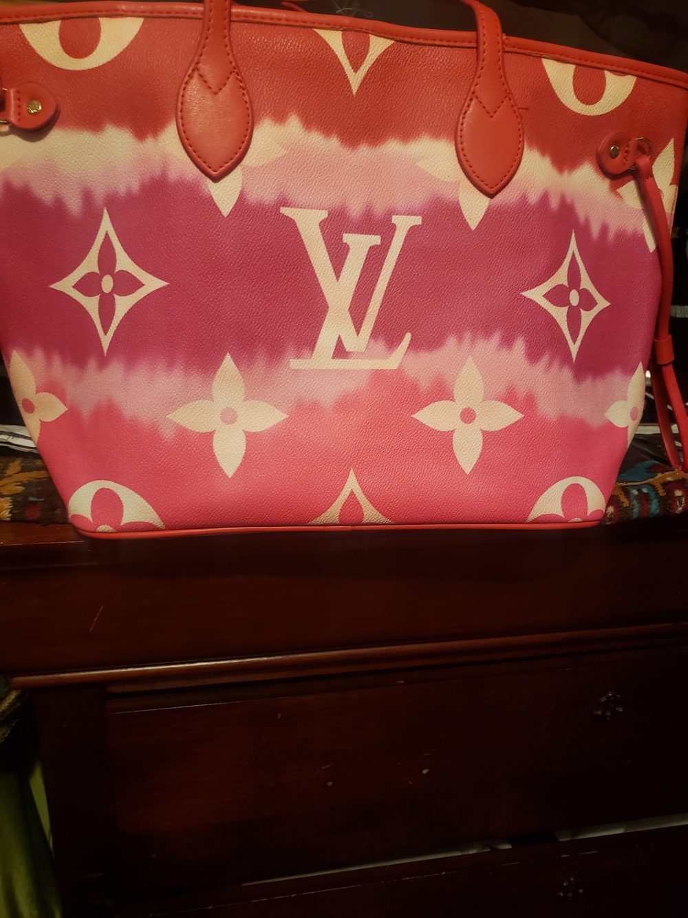 Louis Vuitton Pink and Coral Gradient Monogram Tote